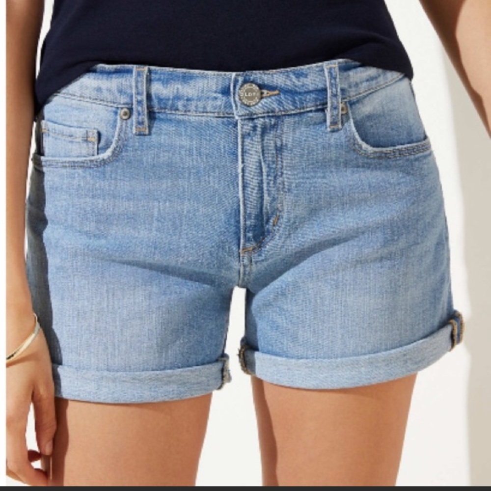 LOFT cuffed denim shorts